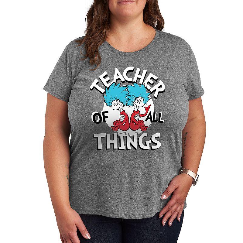 Plus Dr. Seuss Teacher Of All Things Graphic Tee, Women's,  Product Image