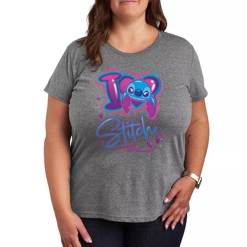 Disney's Lilo & Stitch Plus I Love Stitch Graphic Tee, Women's,  Product Image
