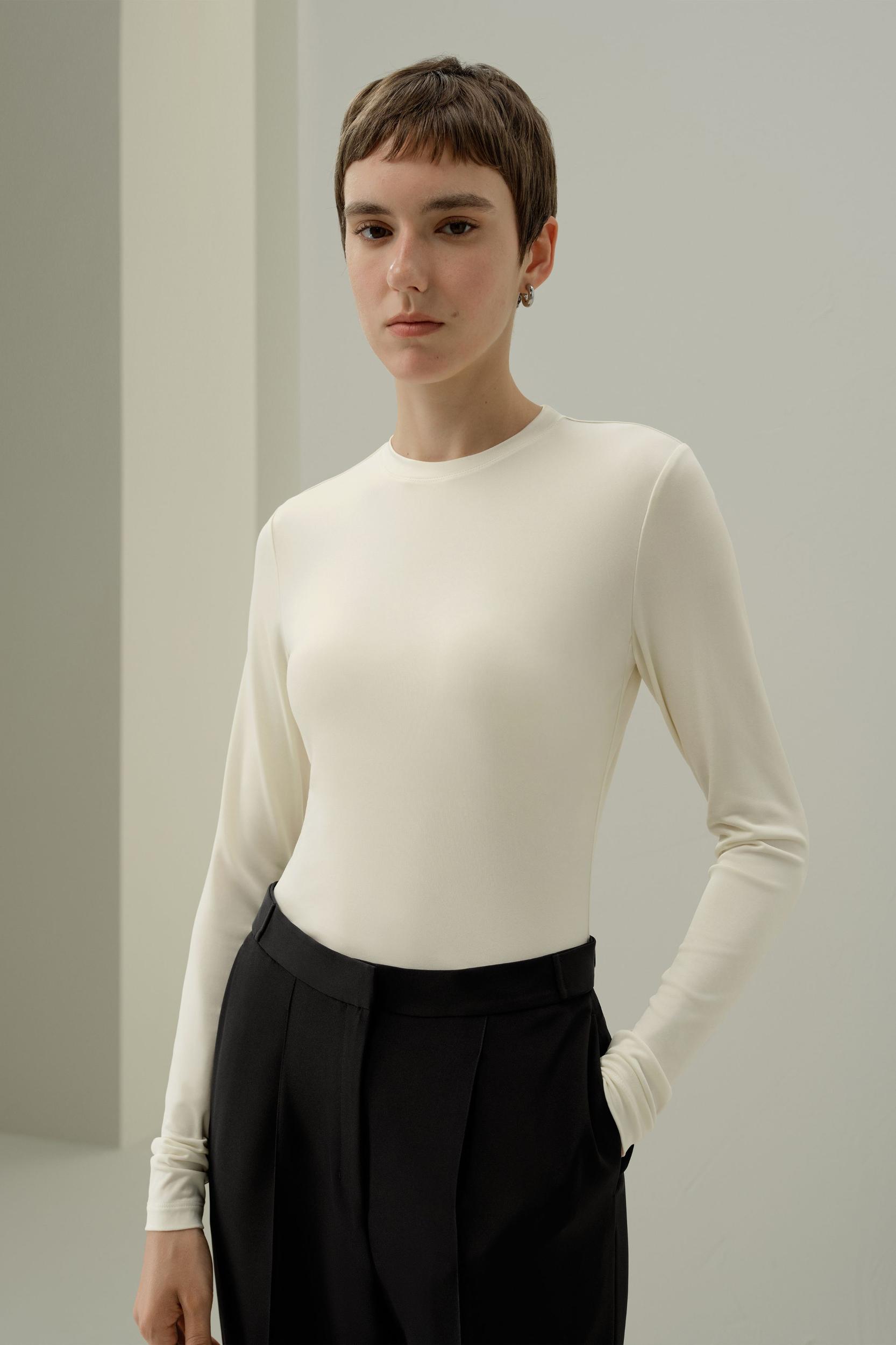Silk Breeze Jersey Long Sleeve Slinky Top Product Image