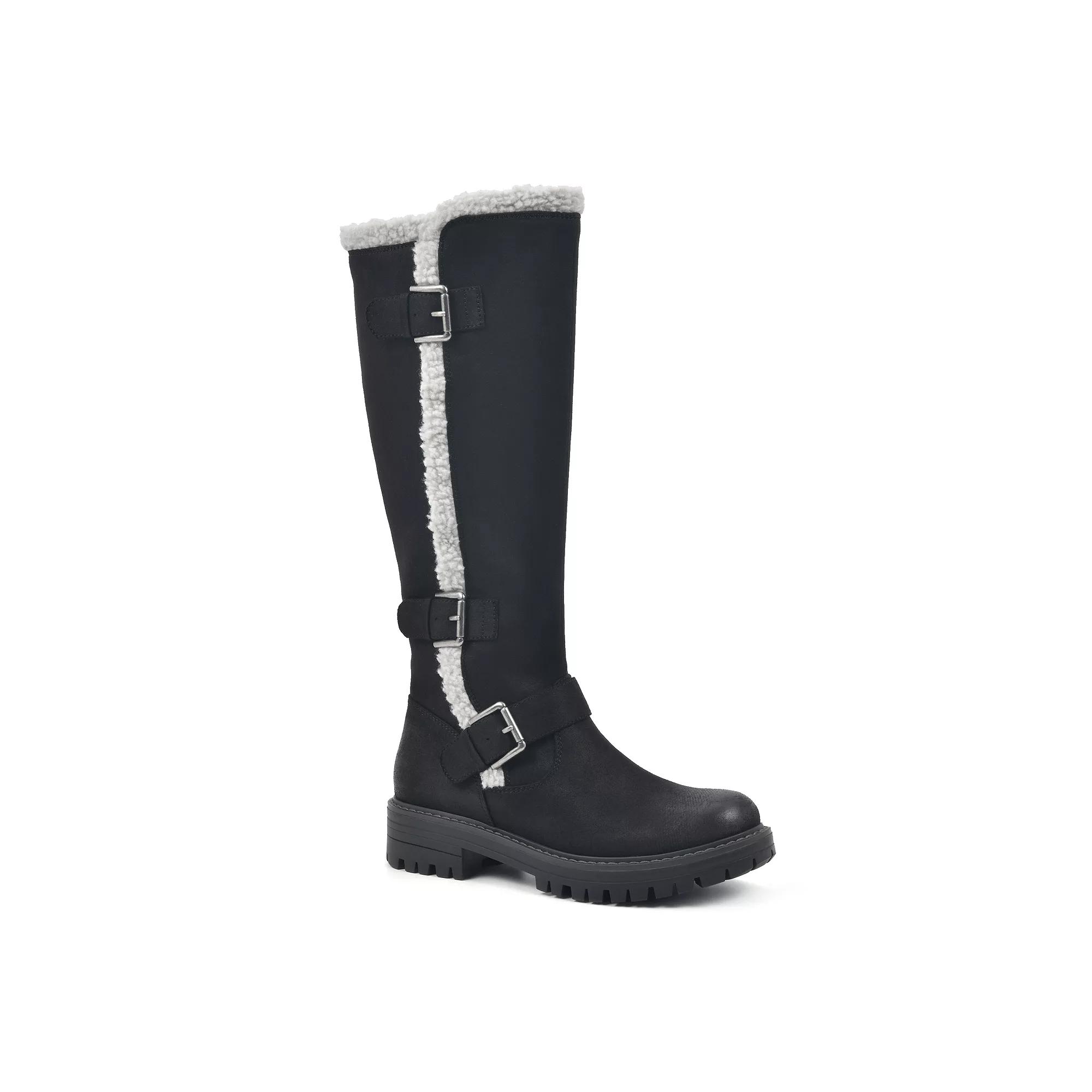 Cliffs by White Mountain Merritt Women's Knee-High Boots, Size: 9 Wide, Black Fabric Product Image