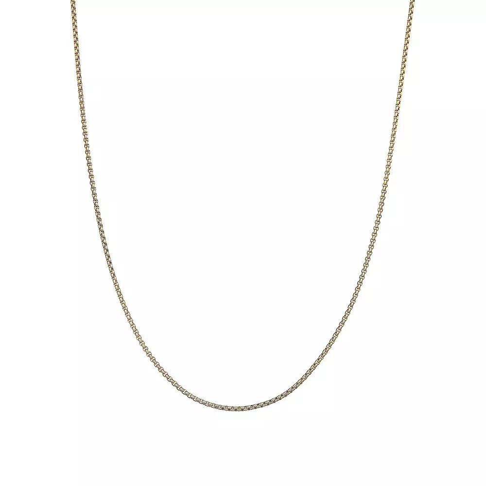 Men's LYNX Stainless Steel Box Chain Necklace, Size: 30", Gold Tone Product Image