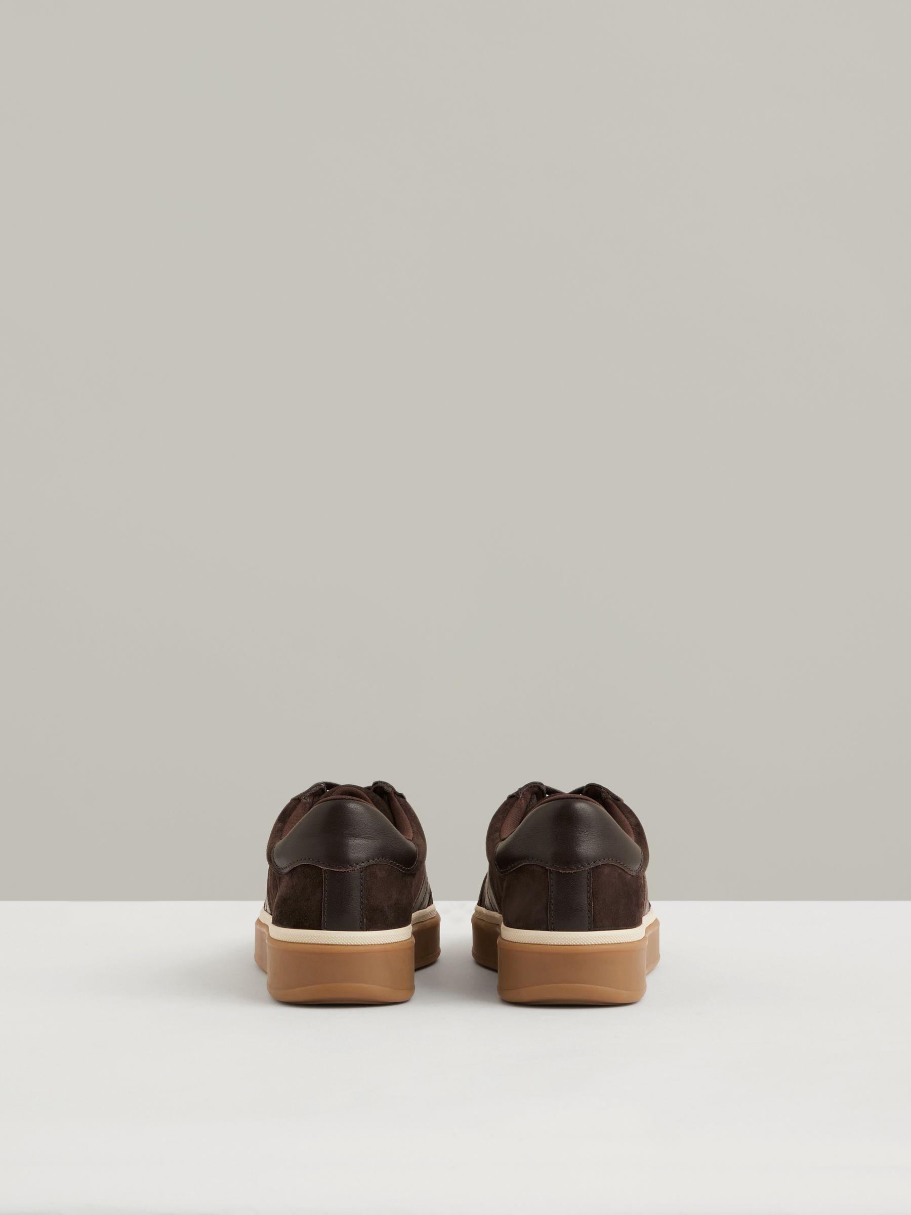 Suede Low-Top Trainers in Chocolate Product Image