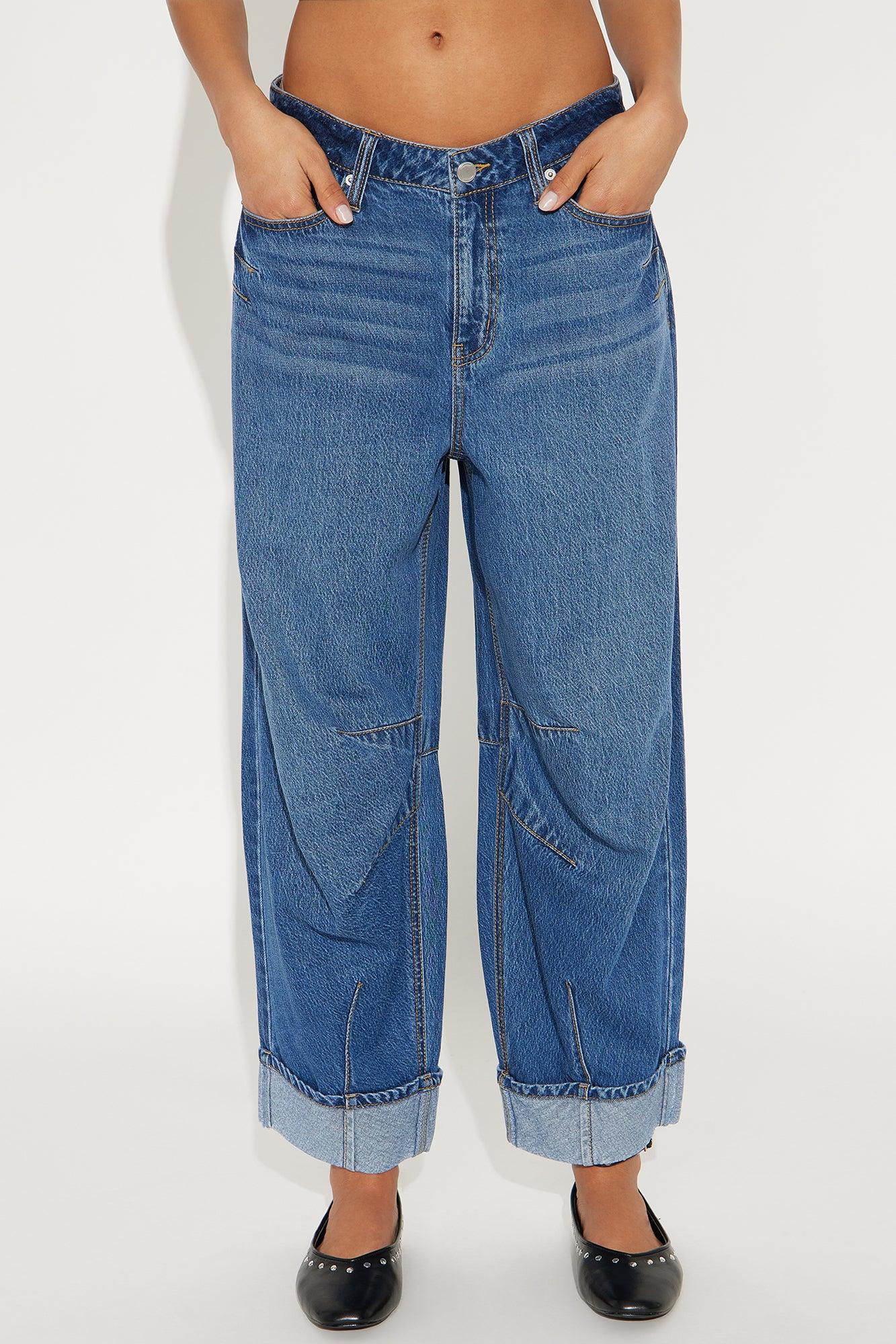 Lennox Barrel Crop Jean - Medium Wash Product Image