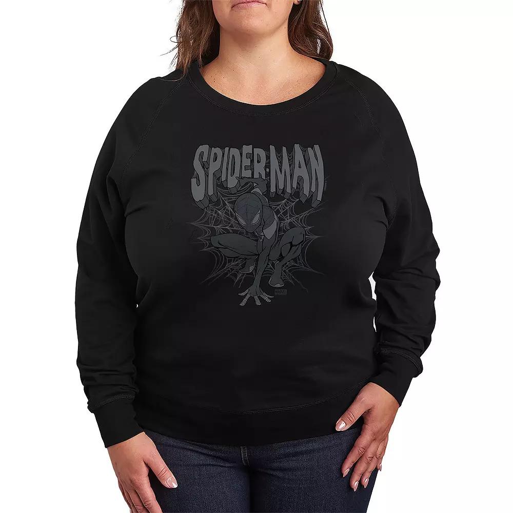 Plus Size Panther Wakanda French Terry Long Sleeve Tee, Womens Product Image