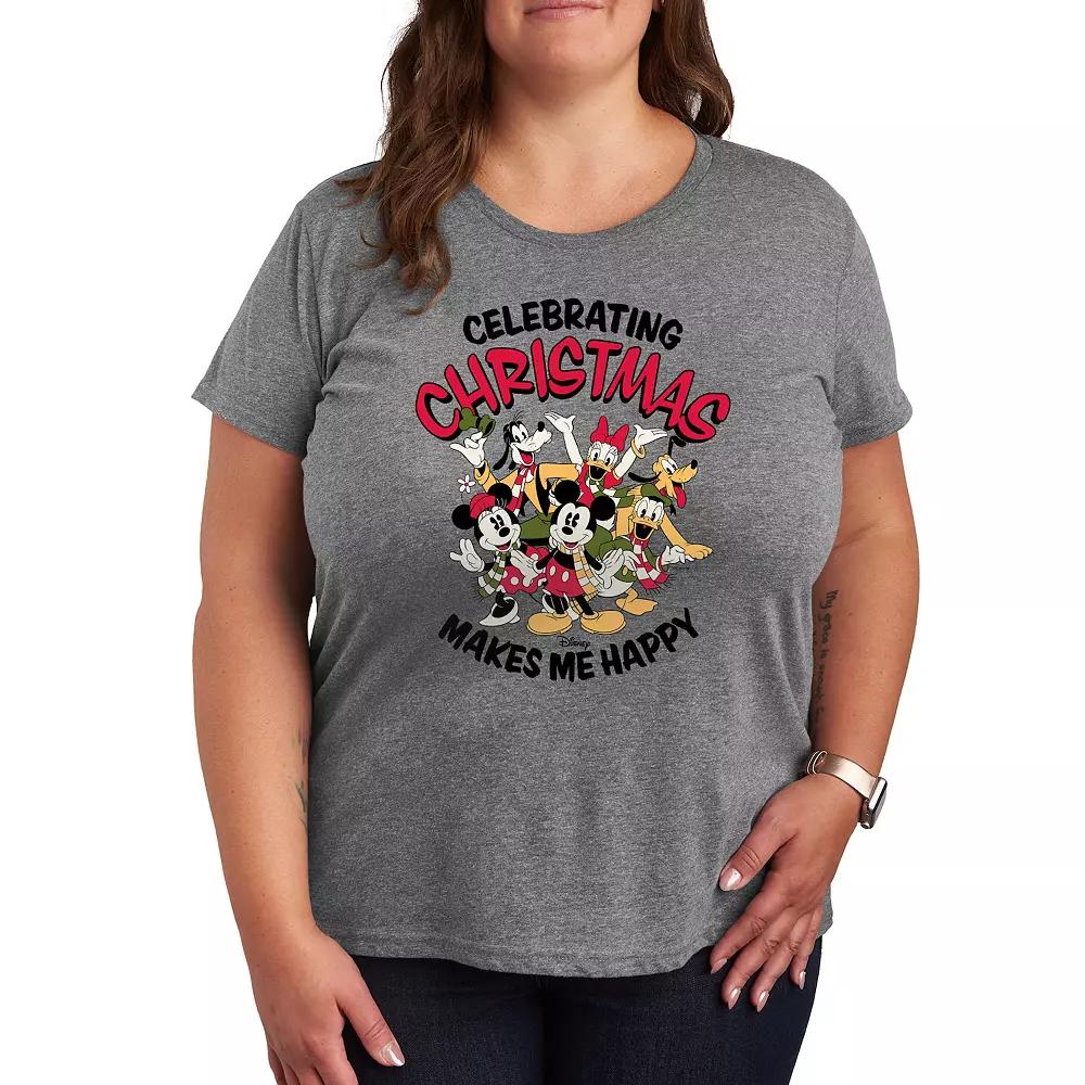 Disney's Mickey Mouse & Friends Plus Celebrating Christmas Graphic Tee, Women's,  Product Image