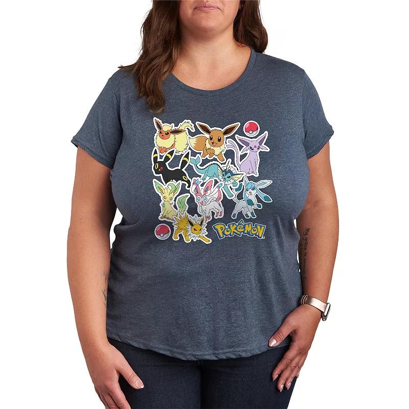 Women's Pokemon Eeveelution Stickers Tee,  Product Image