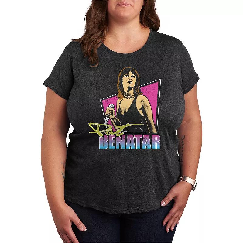 Plus Size Pat Benatar Cameo Graphic Tee, Womens Product Image