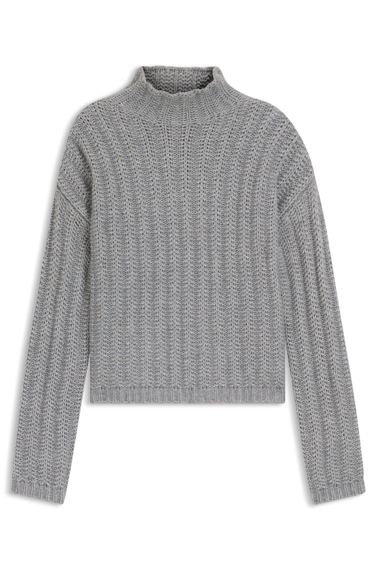 Knitted sweater with ribbed structure Product Image