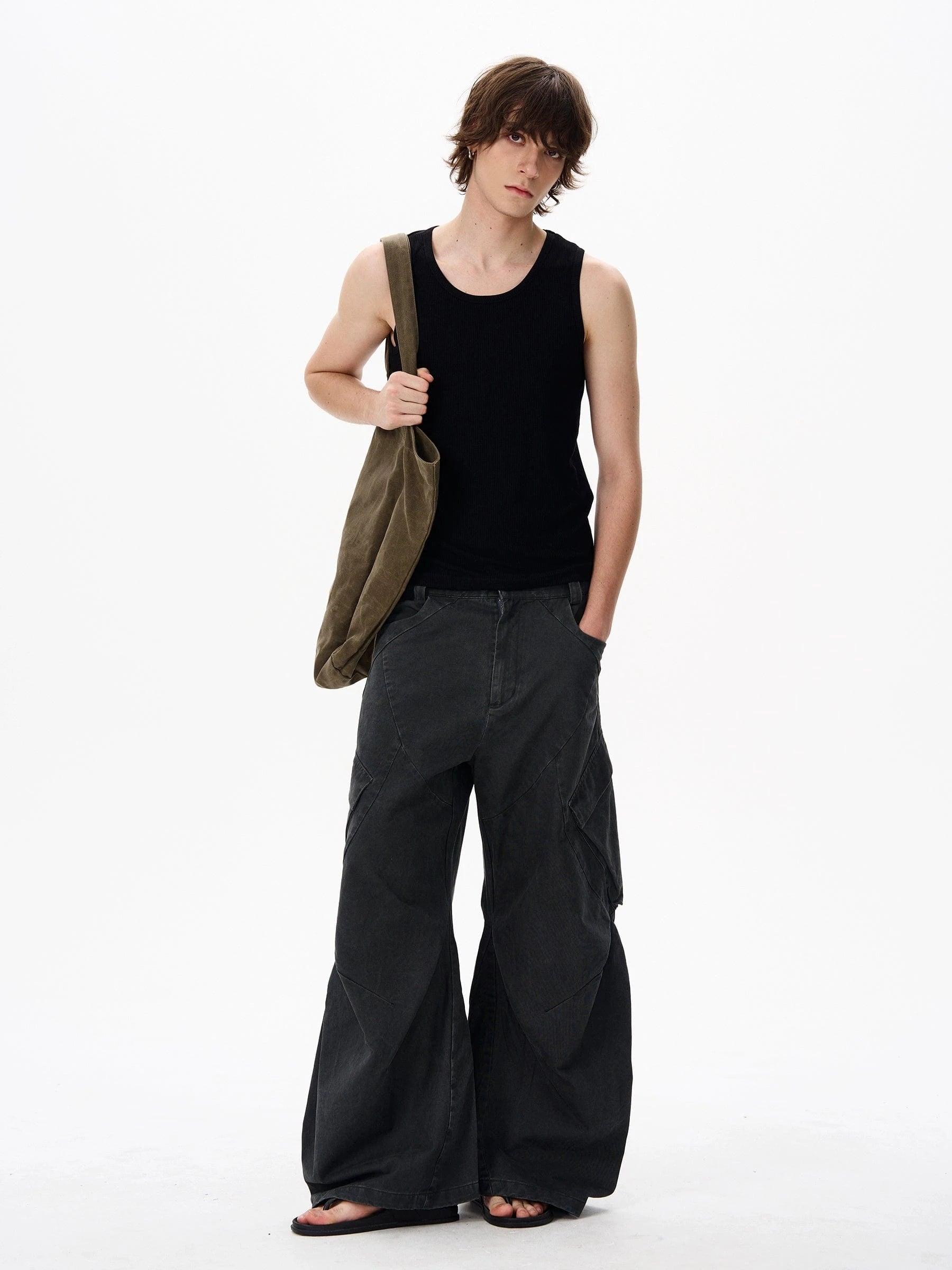 RT No. 18024 RECONSTRUCTED STRAIGHT CARGO PANTS Product Image