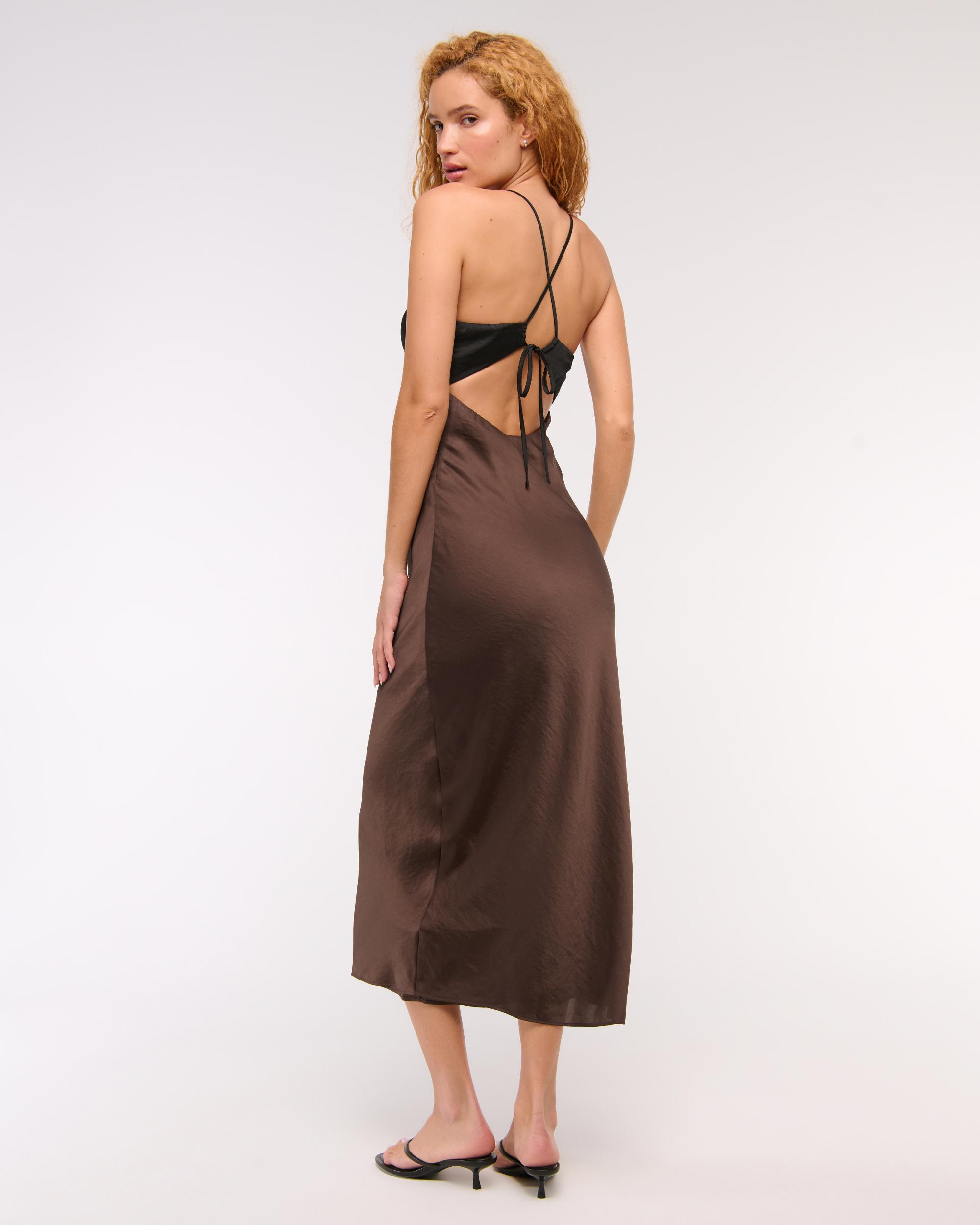 The A&F Julia Slip Tie-Back Maxi Dress Product Image