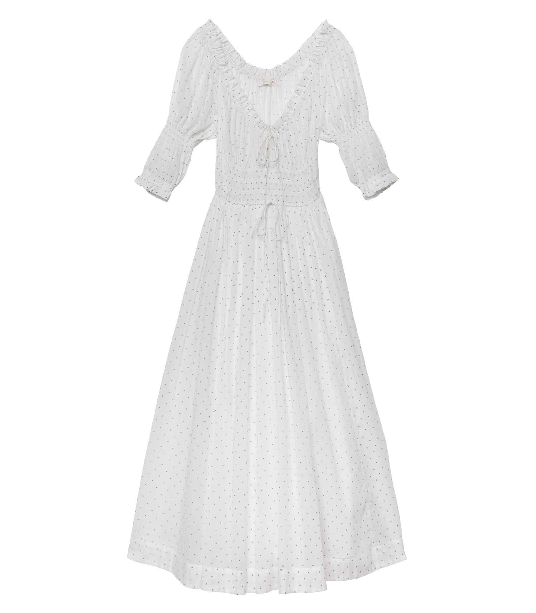 ISCHIA DRESS -- SALT FLOCK DOT Product Image