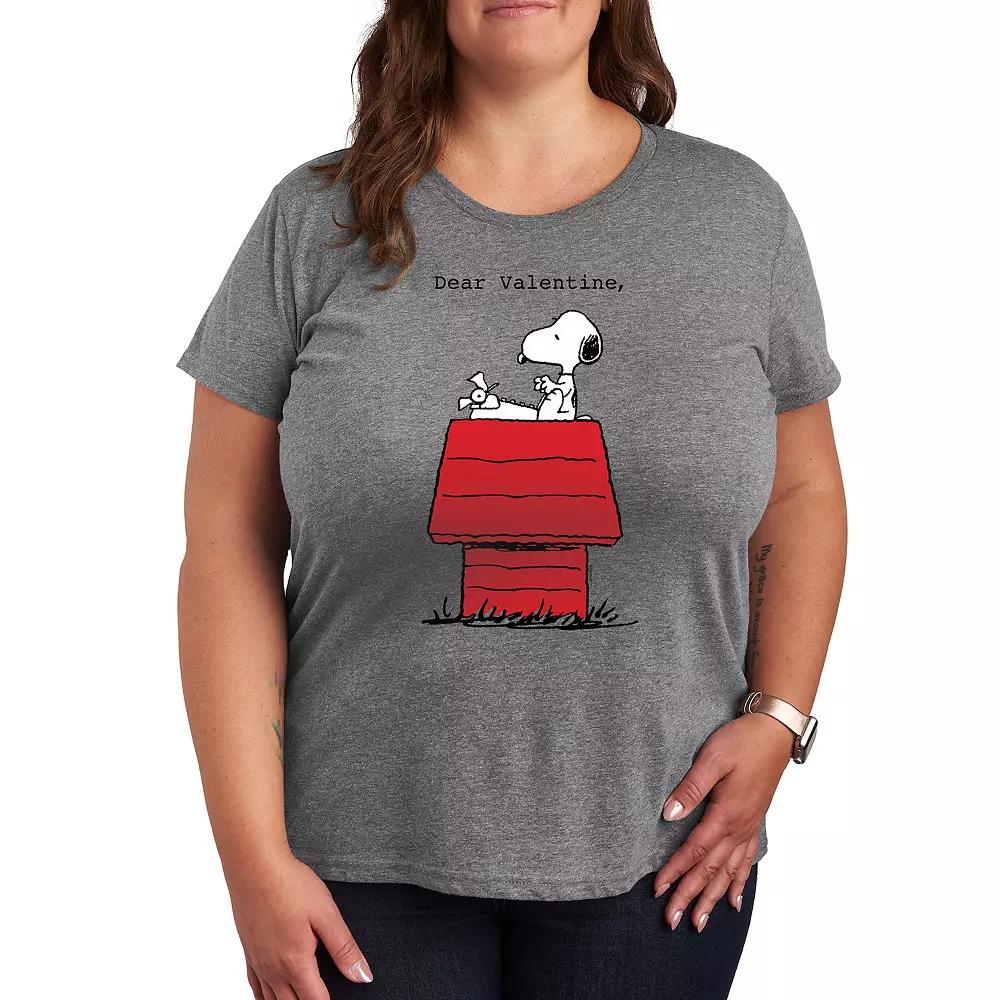 Plus Peanuts Snoopy Dear Valentine Graphic Tee, Women's,  Product Image