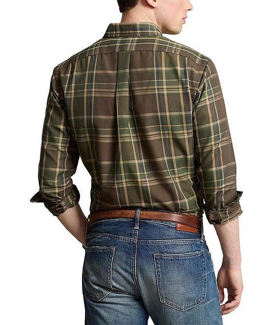 Polo Ralph Lauren Classic Fit Plaid Performance Long Sleeve Oxford Shirt Product Image