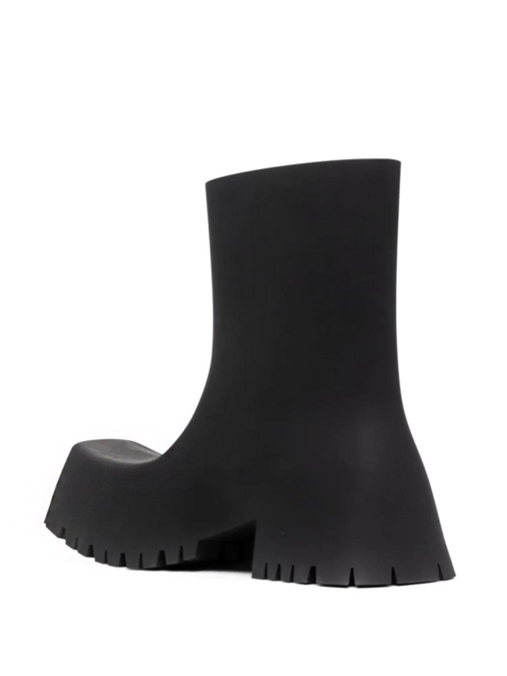 BALENCIAGA Trooper Rubber Ankle Boots In Black Product Image