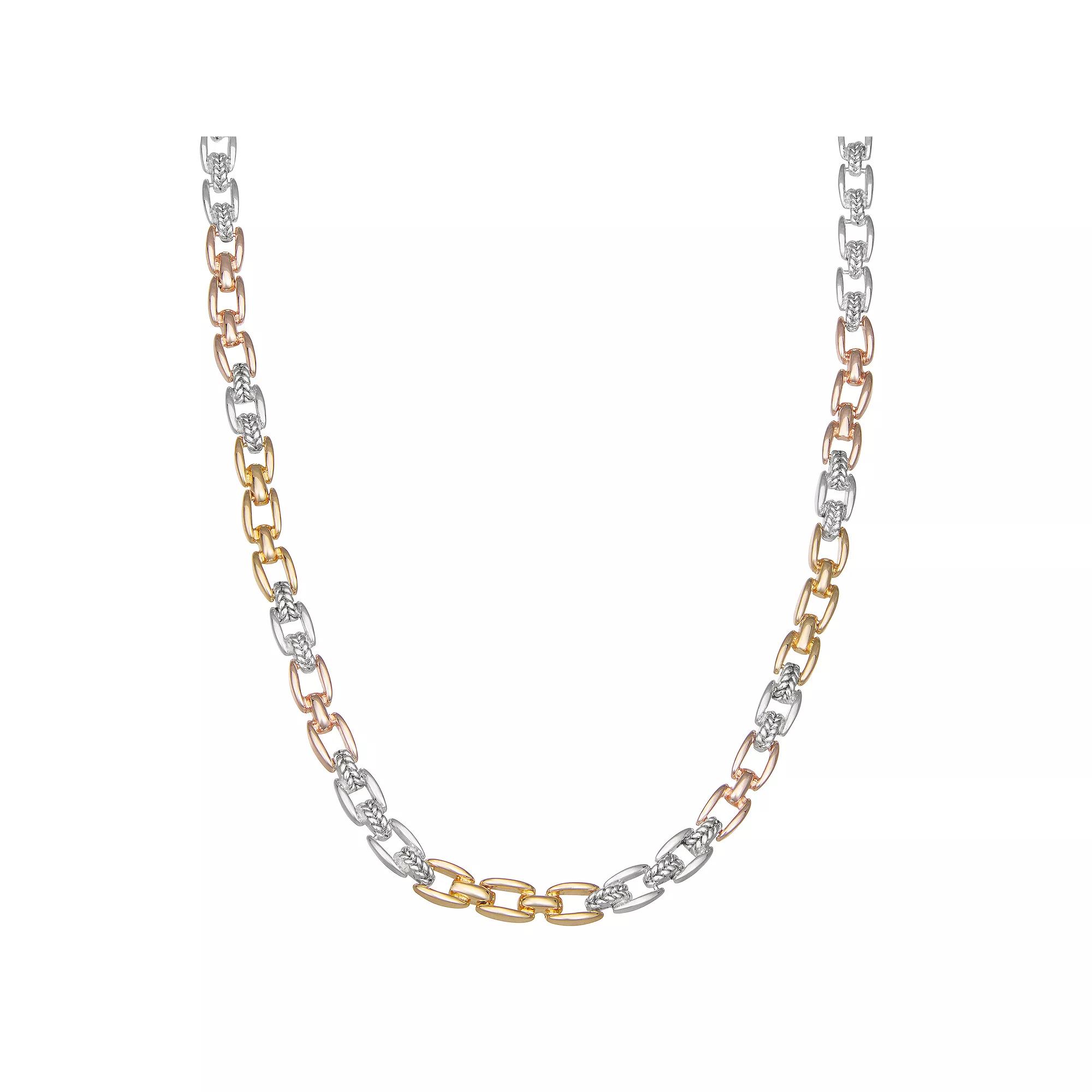 Napier Tri-Tone Bonds Collar Necklace, Women's Product Image
