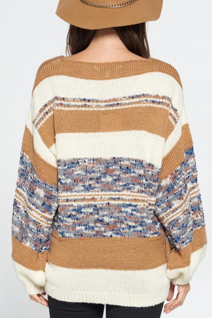 Color Block Mustard Sweater Product Image