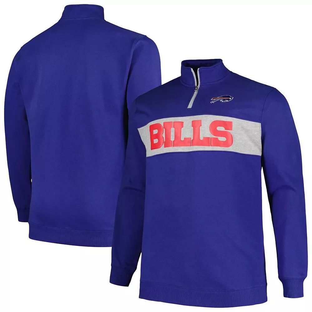 Men's Profile Royal Buffalo Bills Big & Tall Fleece Quarter-Zip Jacket,  Product Image