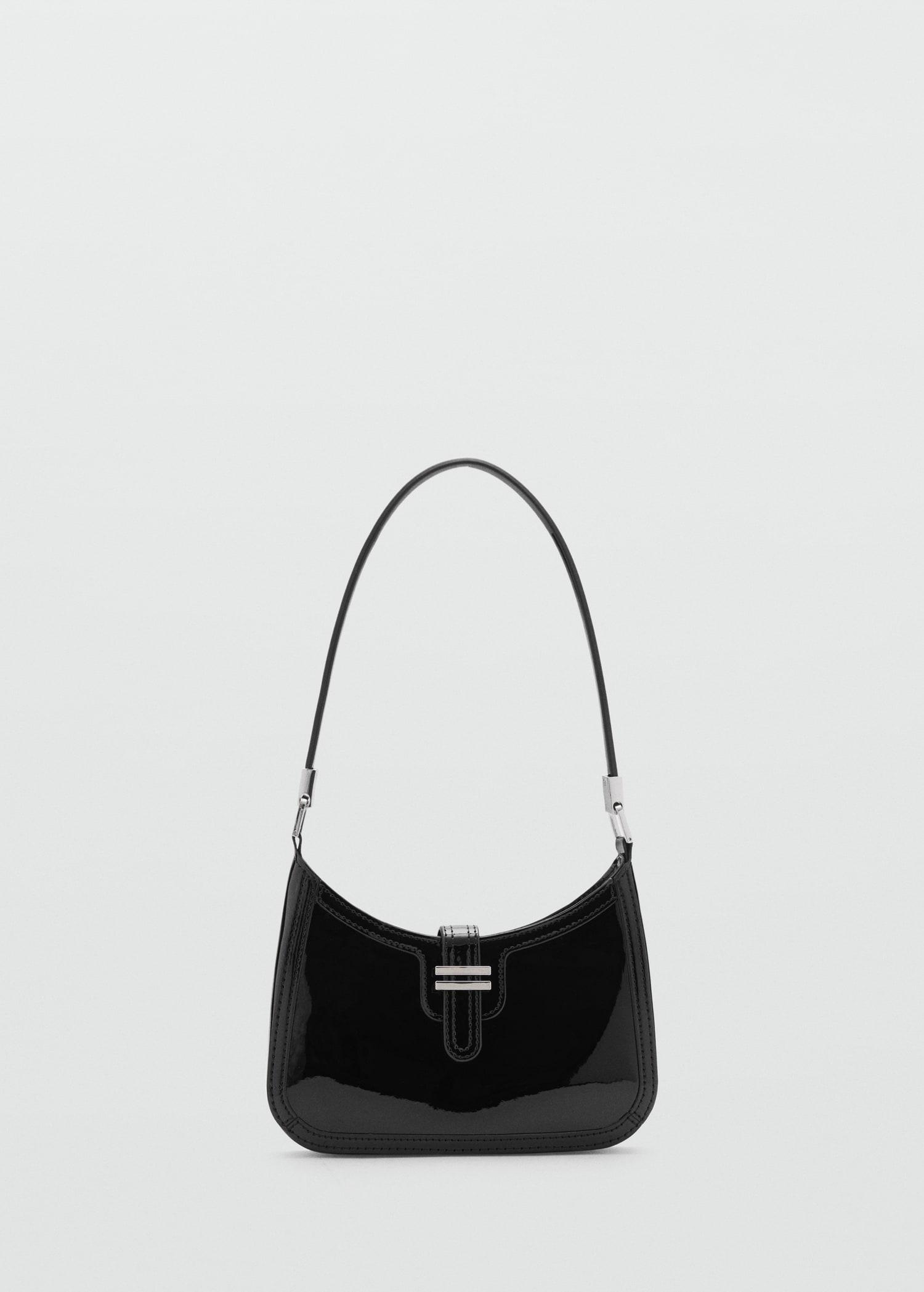 Patent leather-effect shoulder bag - Women | MANGO USA Product Image