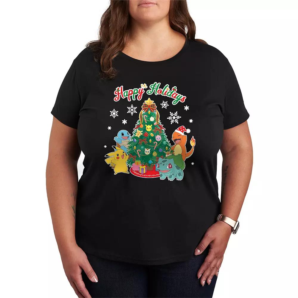 Plus Pokemon Christmas Celebration Graphic Tee, Women's,  Product Image