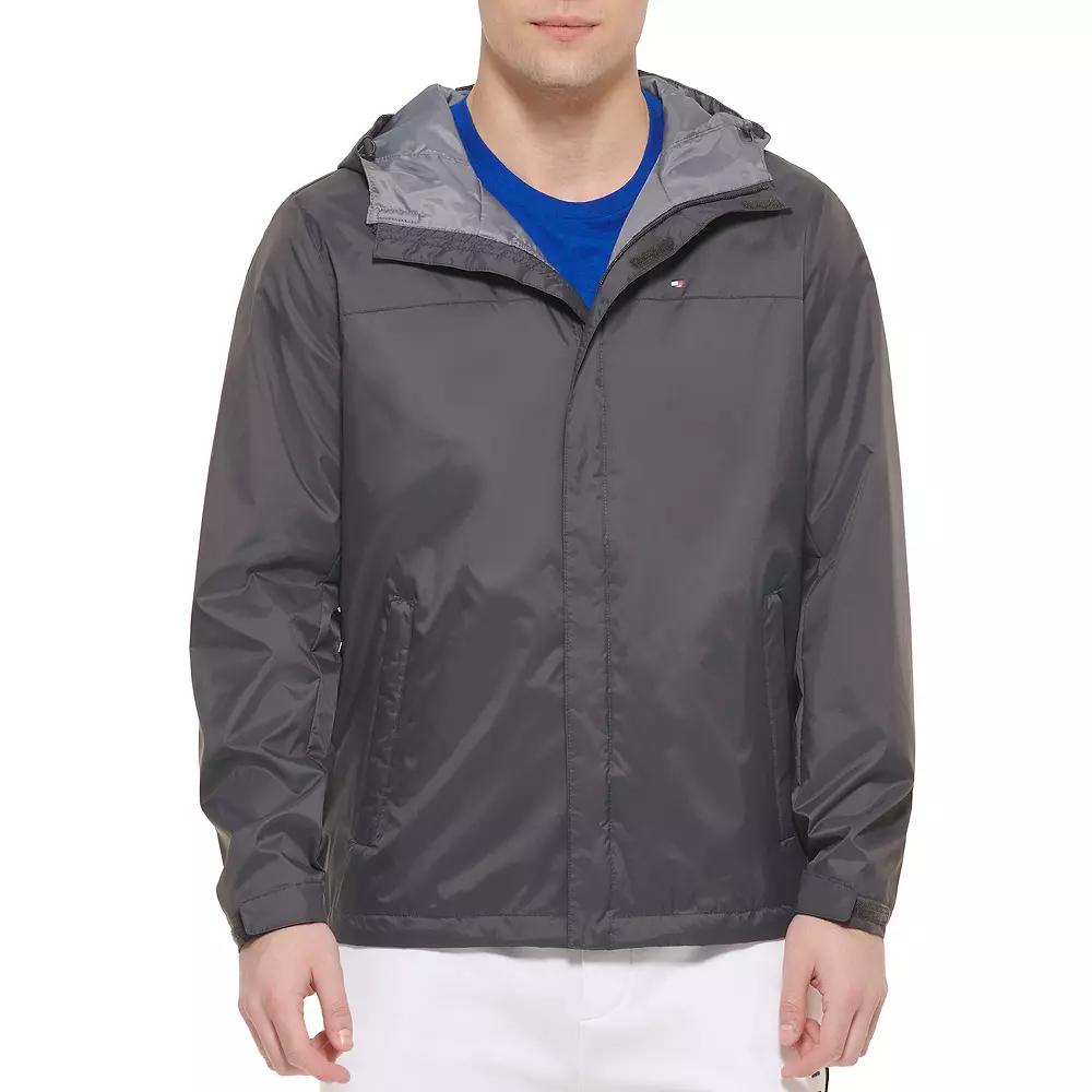Big & Tall Tommy Hilfiger Hooded Rain Jacket, Men's,  Product Image