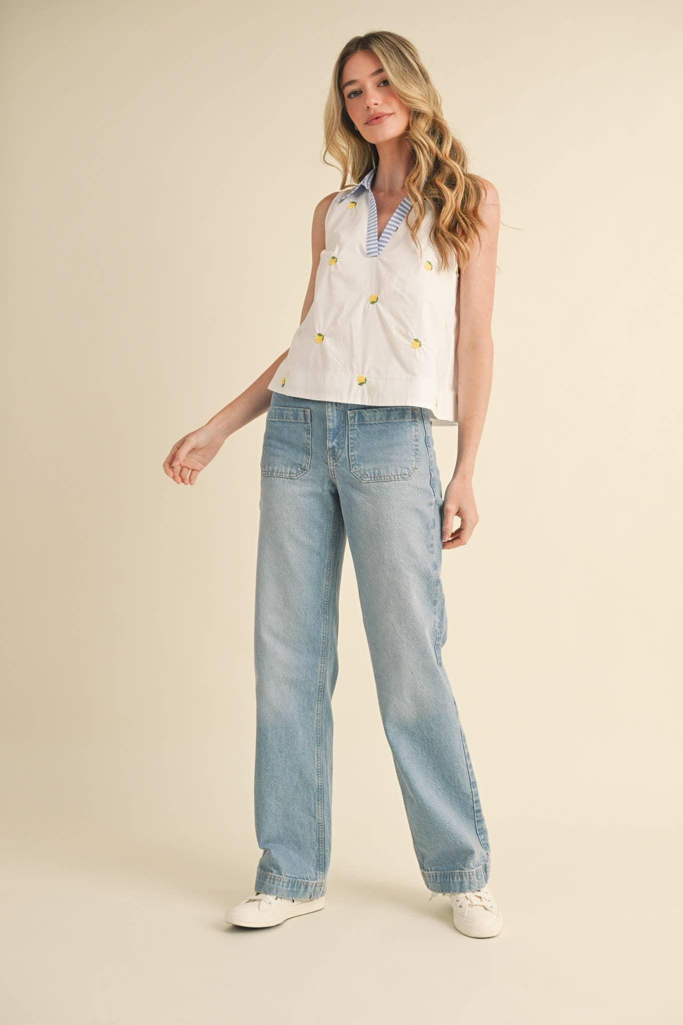 Cherry Embroidered Tank Product Image