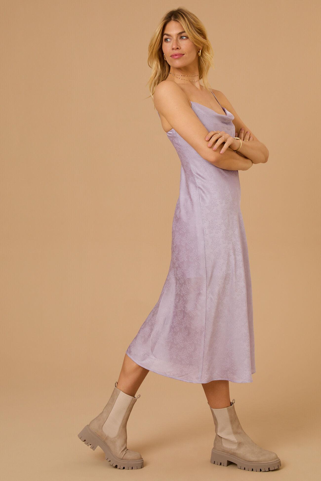 Eva Satin Midi Dress Product Image