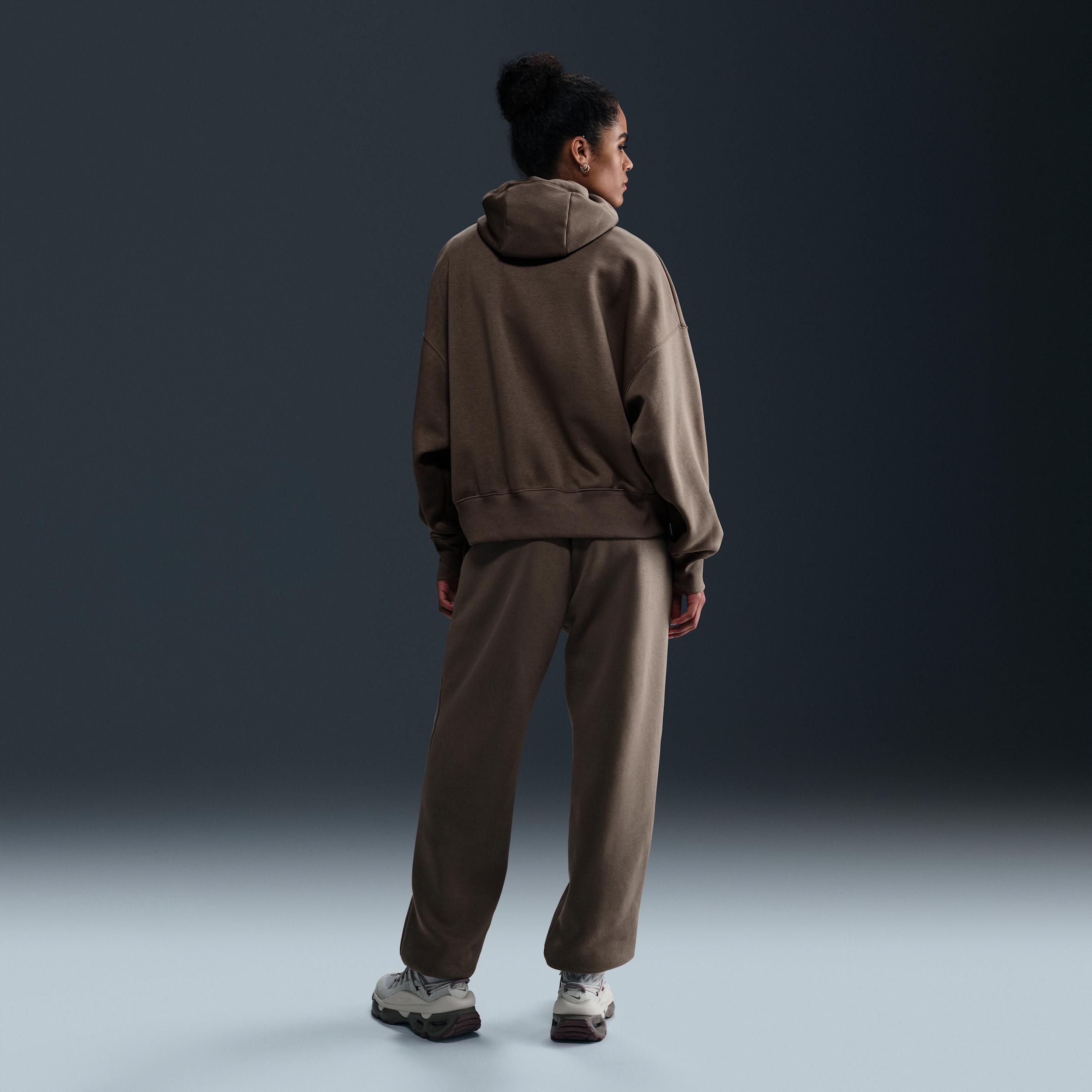 Nike Womens Nike PHNX Fleece OS Pullover Hoodie - Womens Mink Brown/Sail Product Image