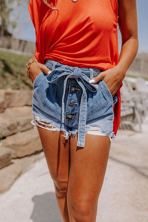 The Jaxon High Waist Distressed Shorts Product Image