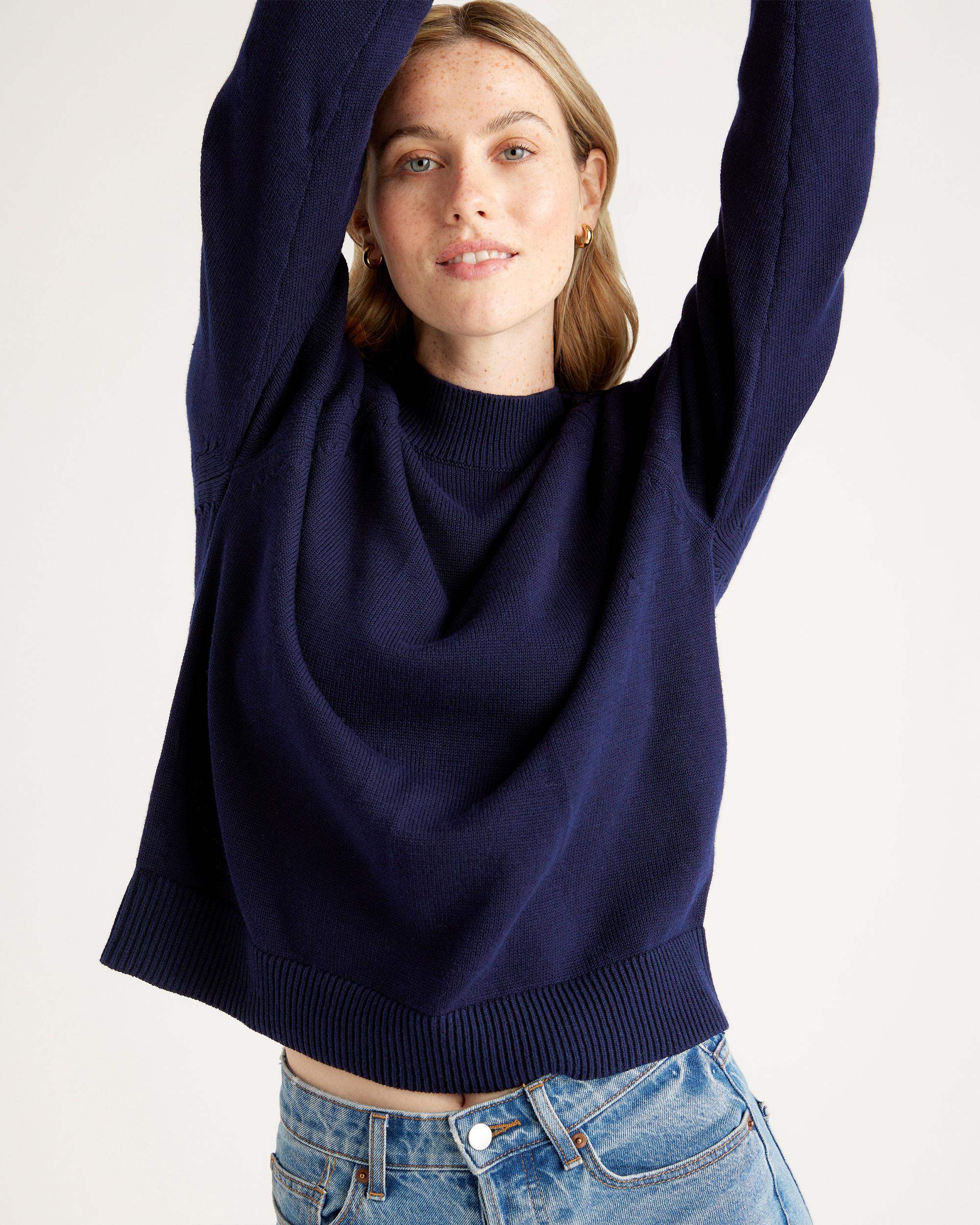 Quince | Women's Mockneck Sweater Size XS, Organic Cotton Product Image