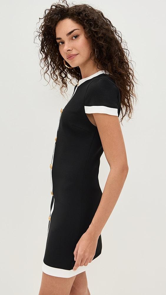alice + olivia Coley Button Mini Shift Dress | Shopbop Product Image