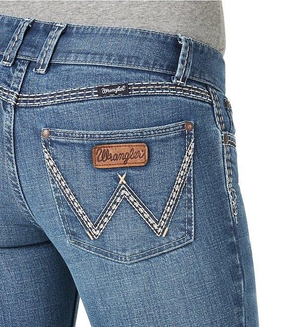 Wrangler® Retro Sadie Low Rise Back Stitch Pocket Bootcut Jeans Product Image