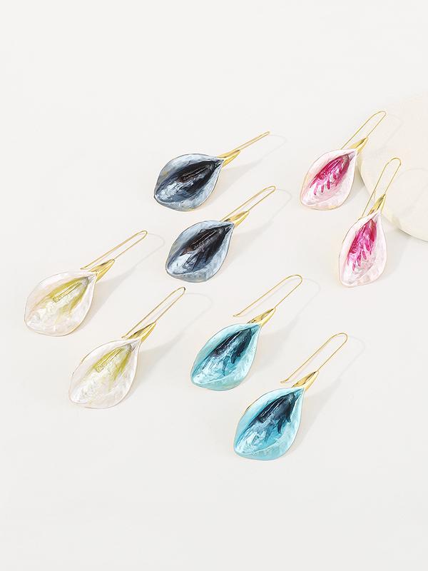 Flower Shape Drop Earrings Earrings Accessories Product Image