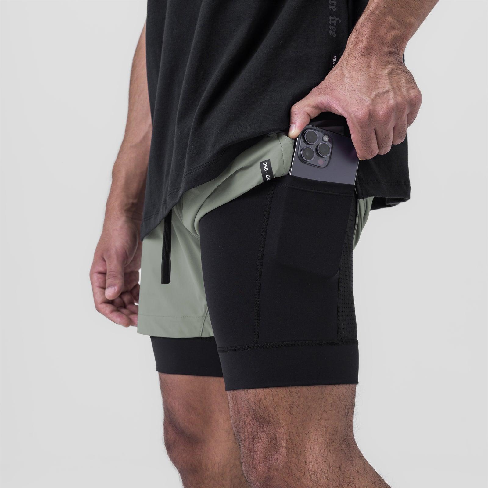 0865. Tetra-Lite® 5" Liner Short - Slate Grey "Wings"/Black Male Product Image