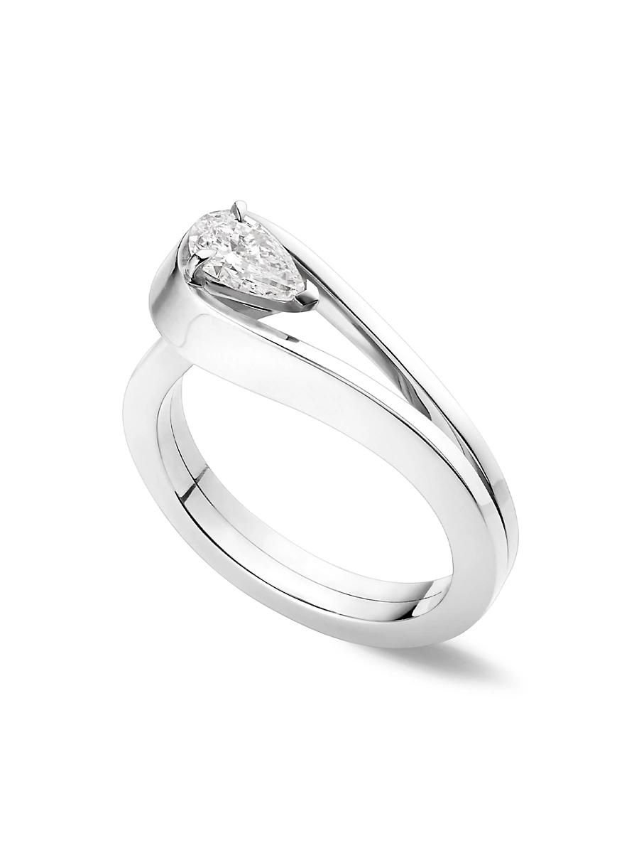 Womens Serti Invers 18K & Diamond Ring - Product Image