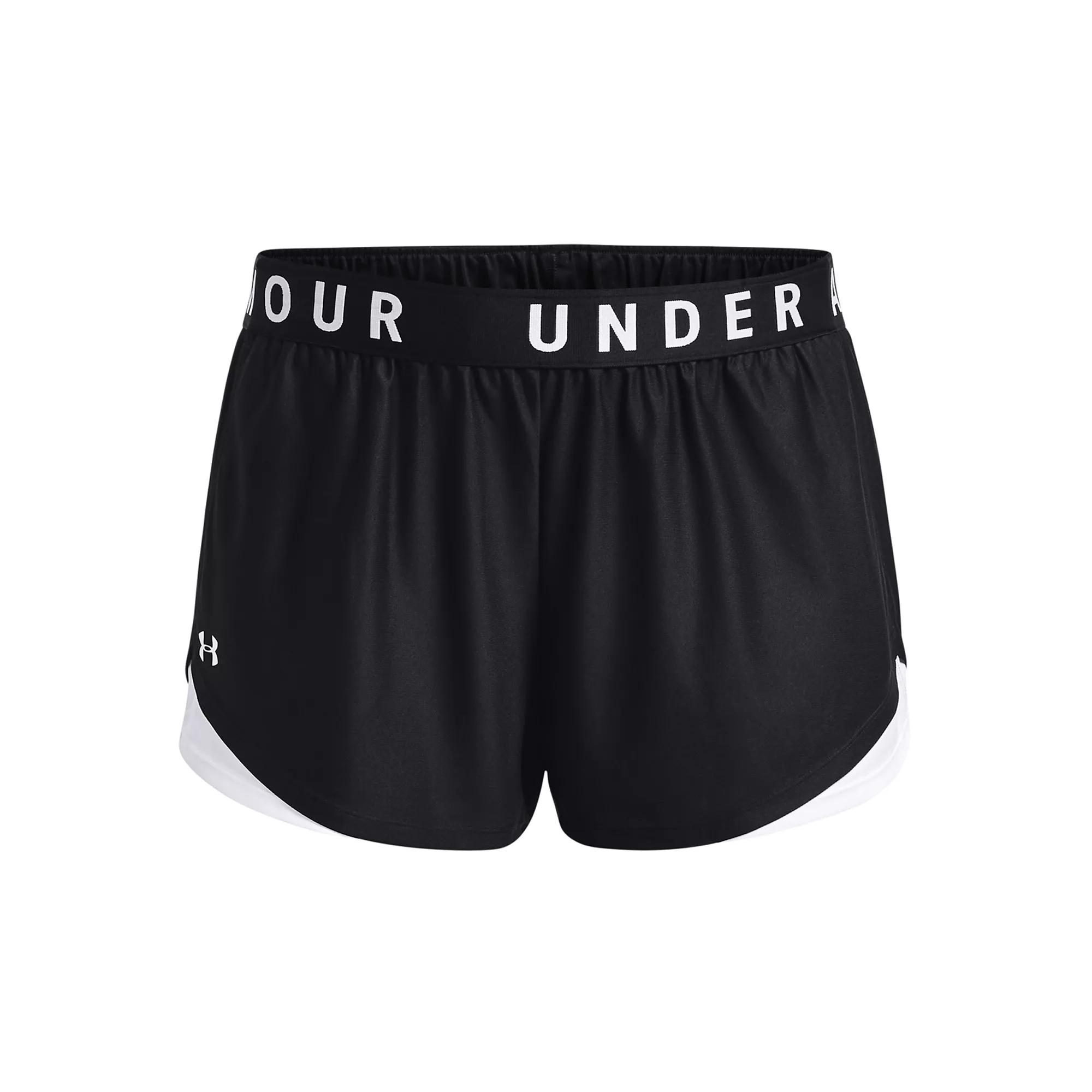 Plus Size Under Armour Play Up 3.0 Shorts, Women's, Size: 3XL, Black White Product Image