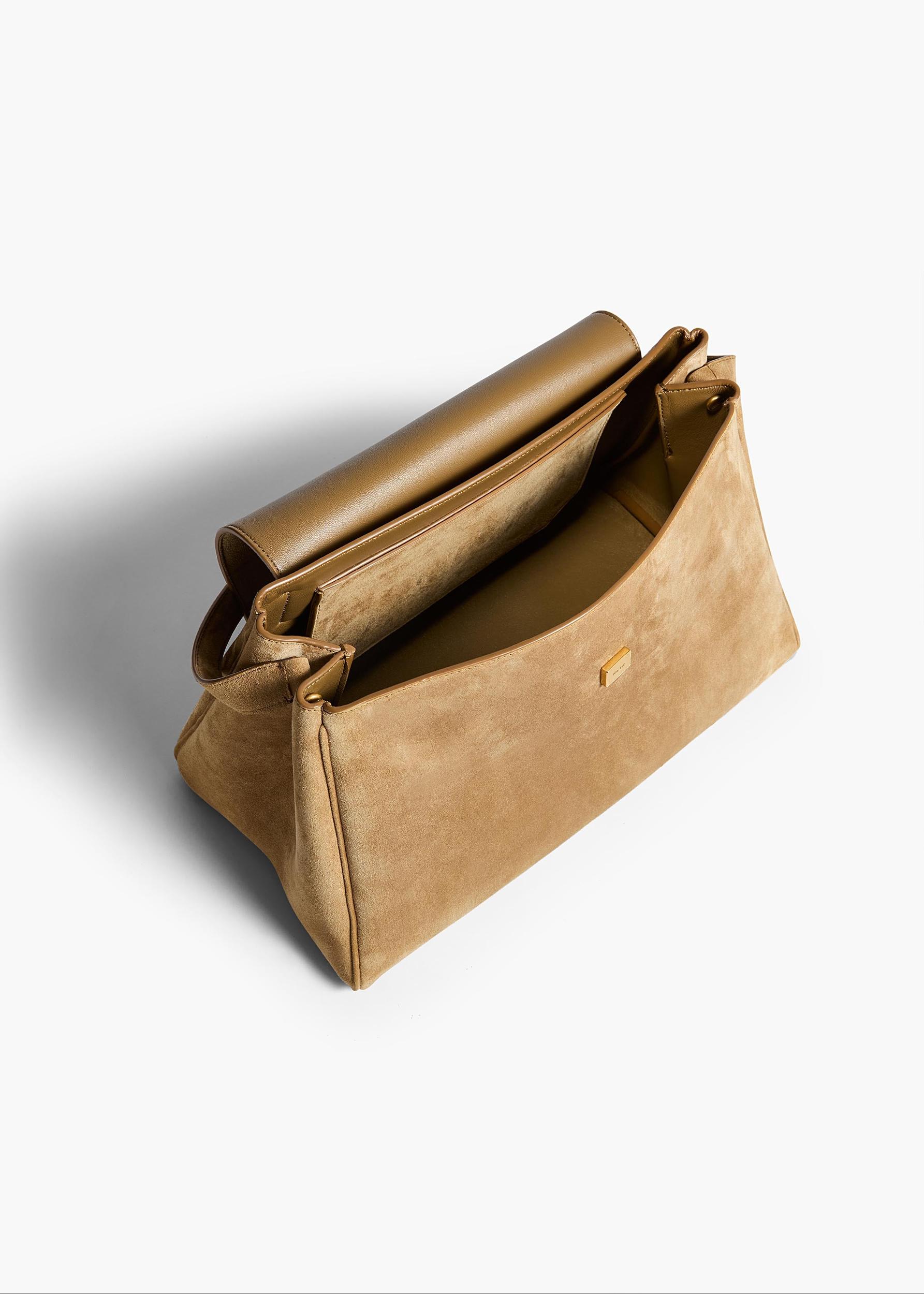 Audrey Top Handle Bag in Mud Suede Product Image