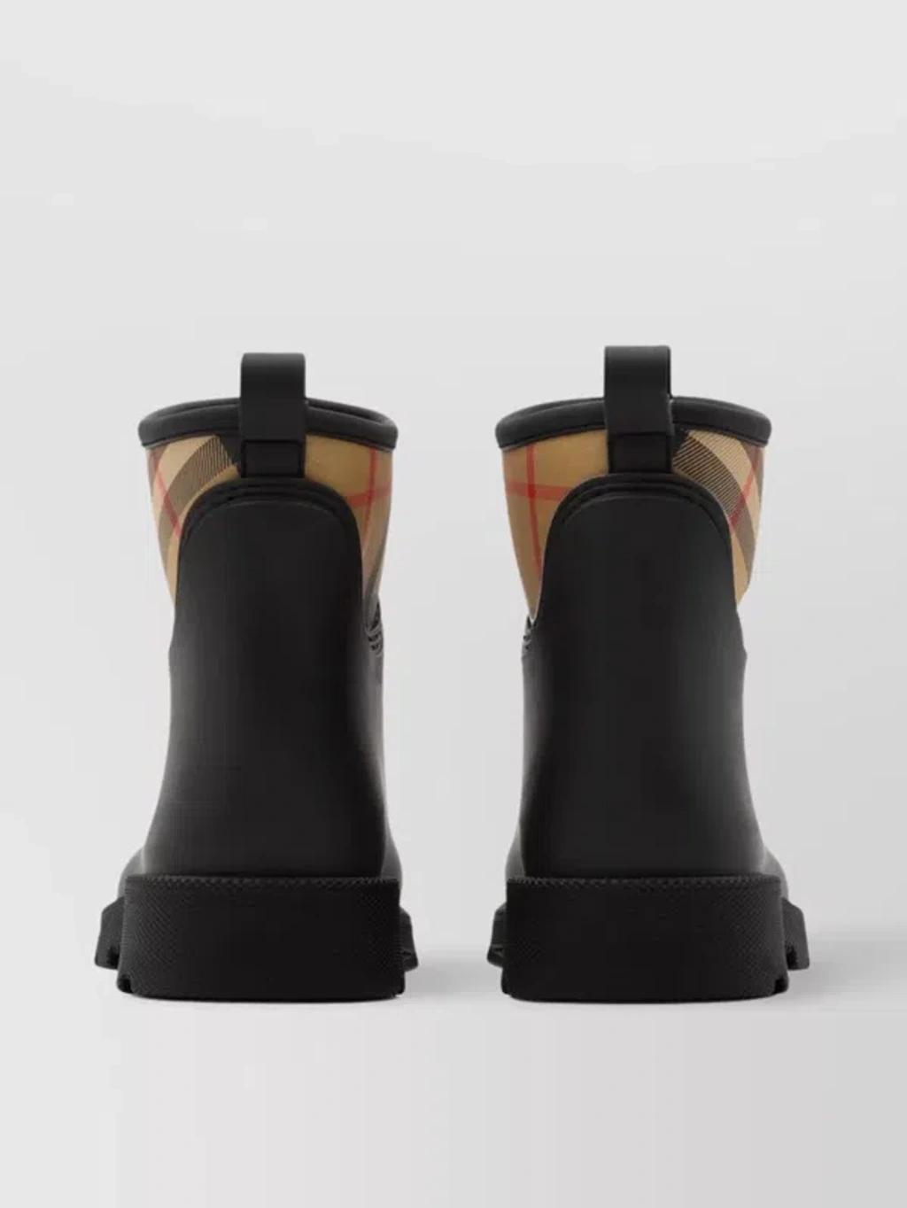 BURBERRY Women Marsh Stamp Rubber Ankle Boots In Gray Product Image