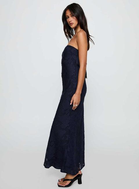 Haley Maxi Dress Navy Product Image