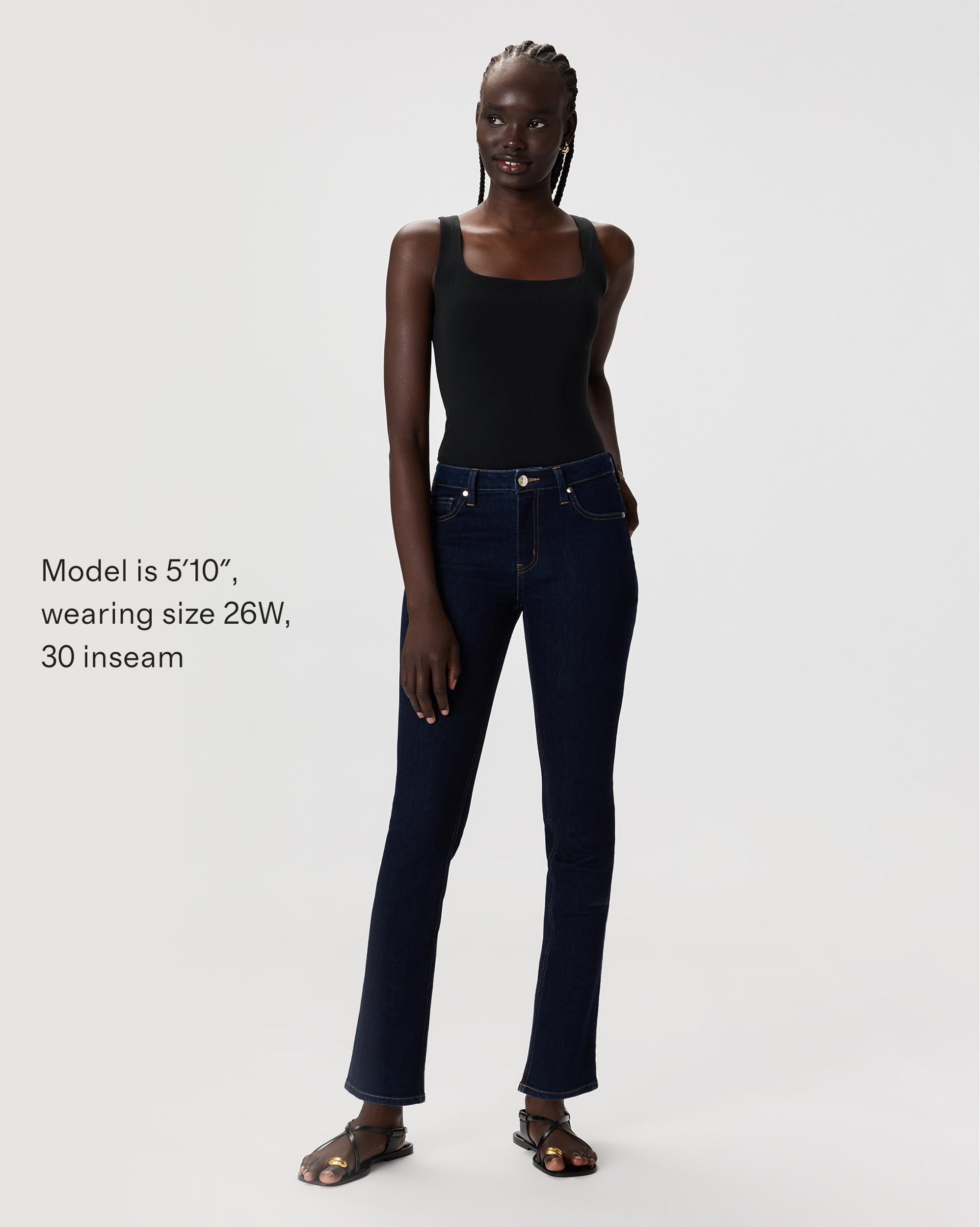 Quince | Women's Luna Stretch Slim Straight Jeans Organic Cotton Product Image
