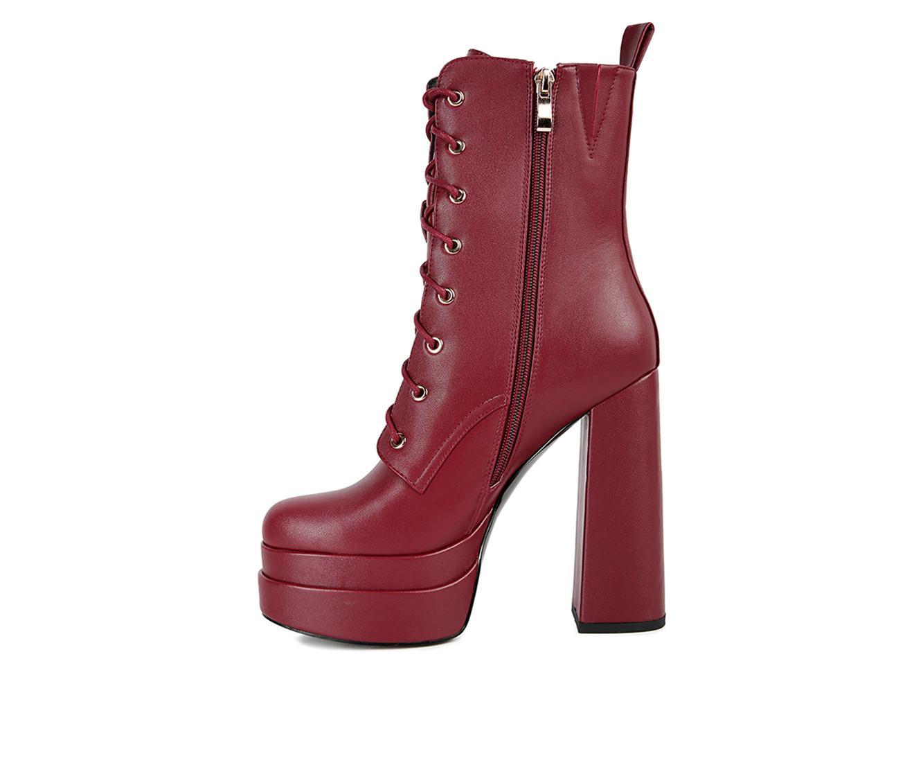 Women's London Rag Meows Lace Up Platform Heeled Boots Product Image