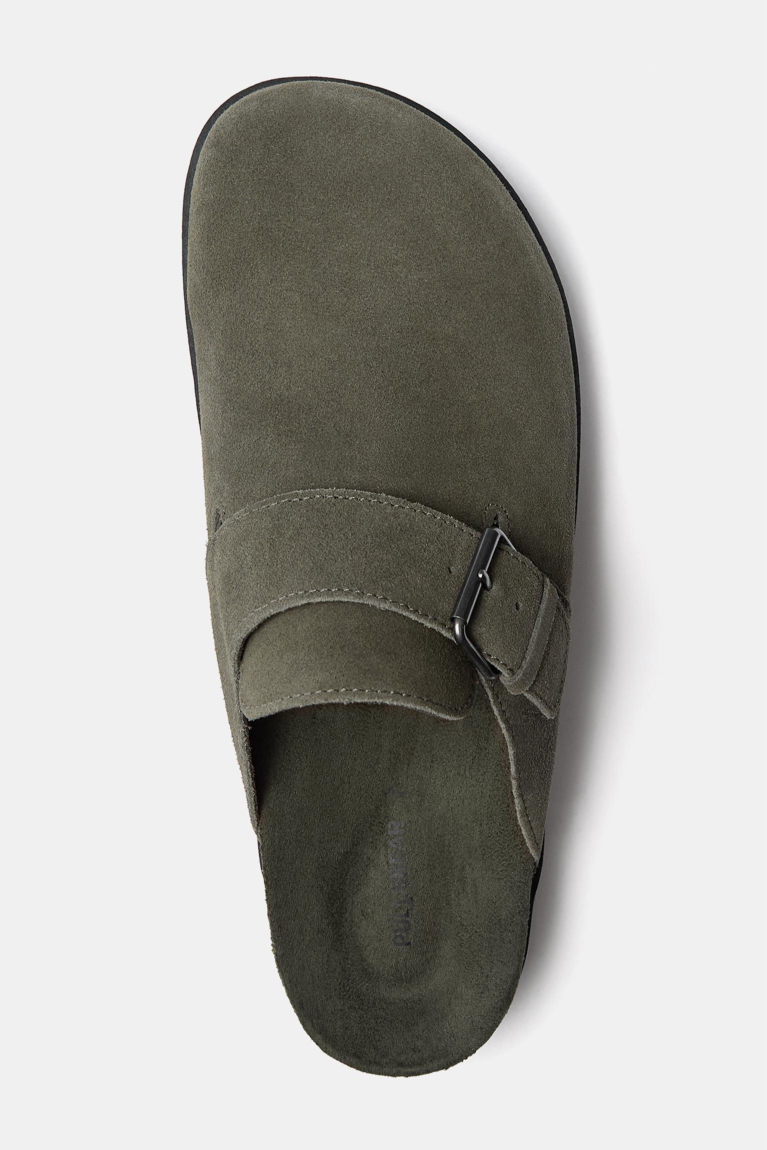 Leather clogs with buckle Product Image