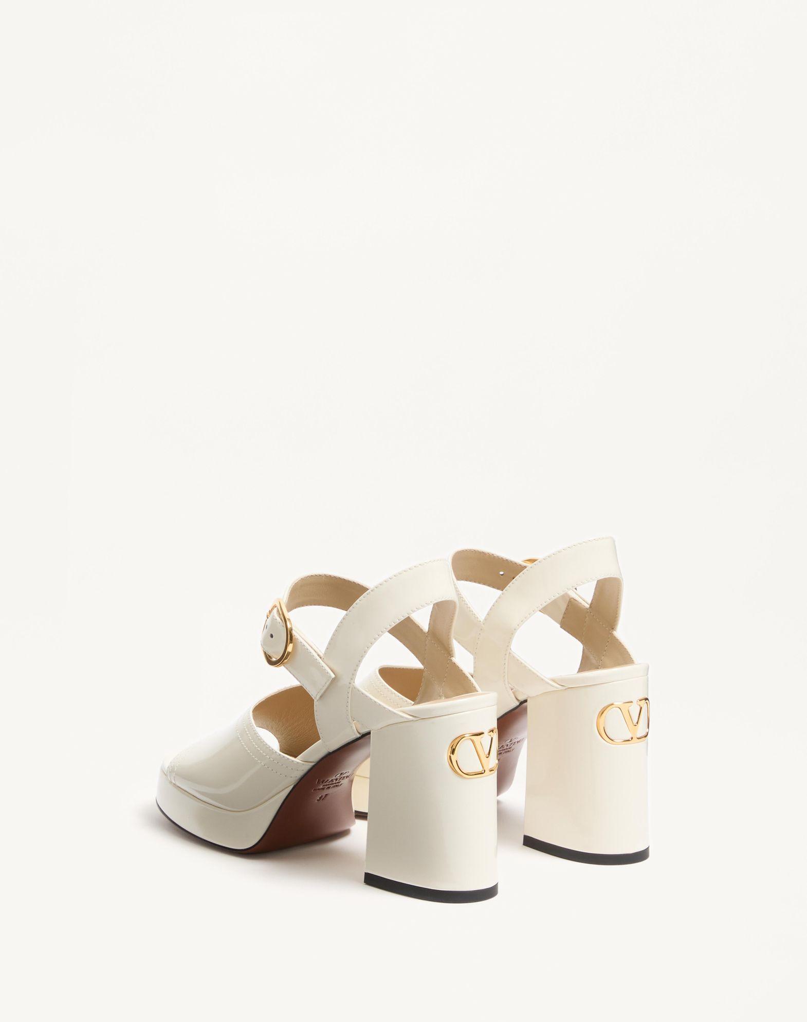 Fawcette Platform Sandal In Polished Calfskin 100Mm Product Image