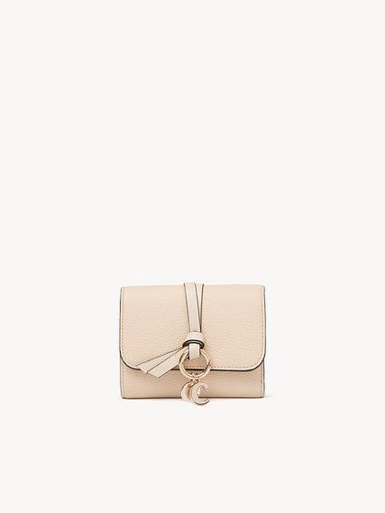 Small Alphabet tri-fold in grained leather Product Image