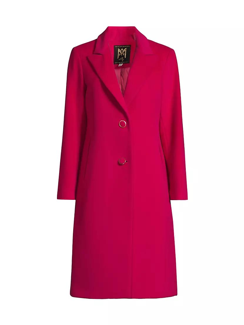 Womens Wool-Blend Single-Breasted Coat Product Image