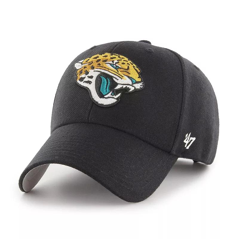 Men's '47 Black Jacksonville Jaguars MVP Adjustable Hat Product Image