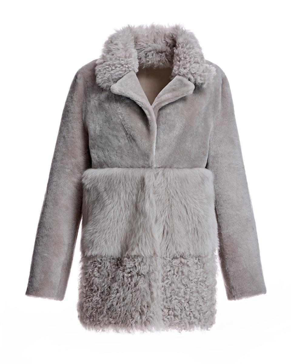 Reversible Mixed Media Shearling Jacket Product Image