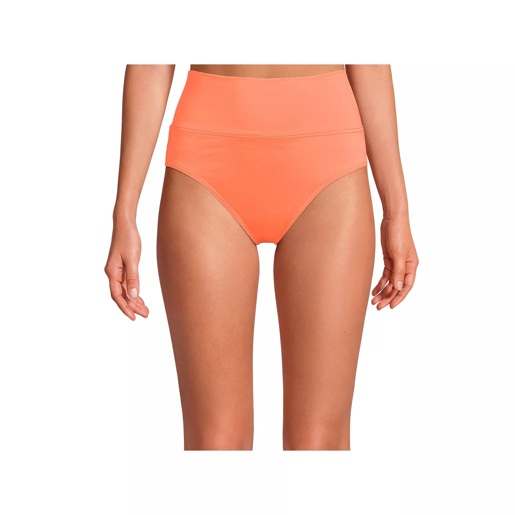 Women's Lands' End Chlorine Resistant Fold Over High Waisted Bikini Bottoms,  Product Image