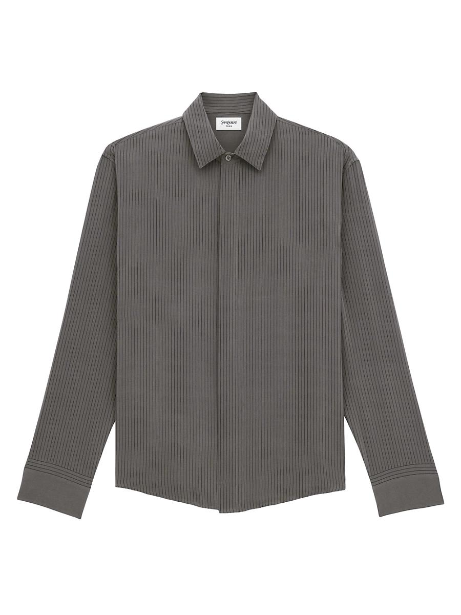 Mens Cassandre Shirt in Striped Silk Product Image