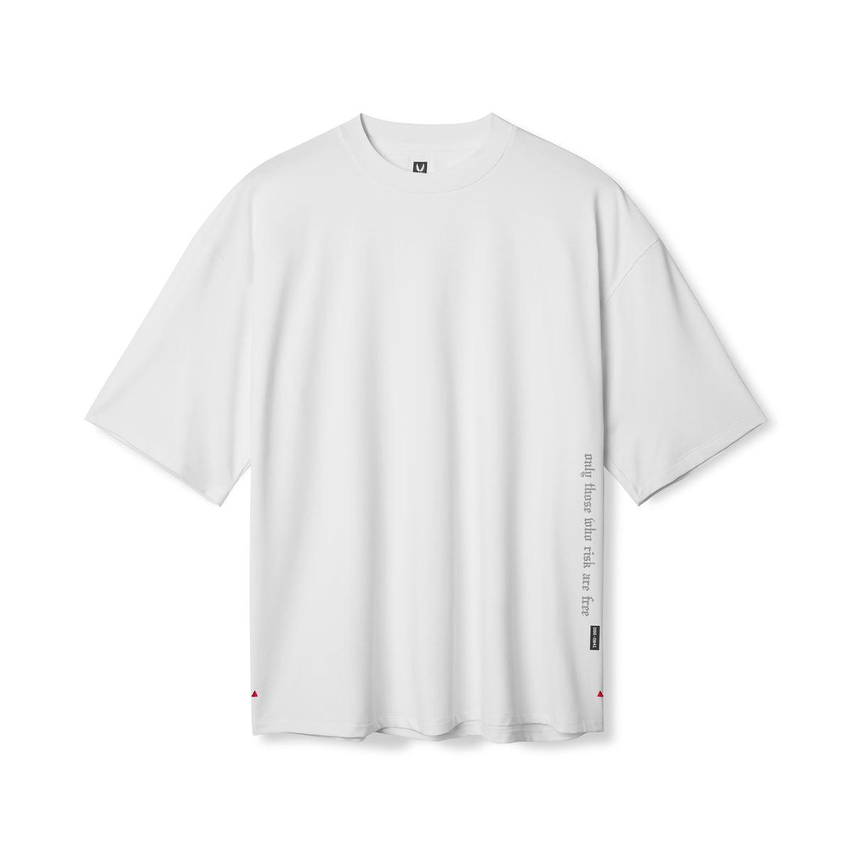 0841. 3D-Lite® 2.0 Lycra® 3/4-Sleeve Oversized Tee - White "OTWR" Product Image