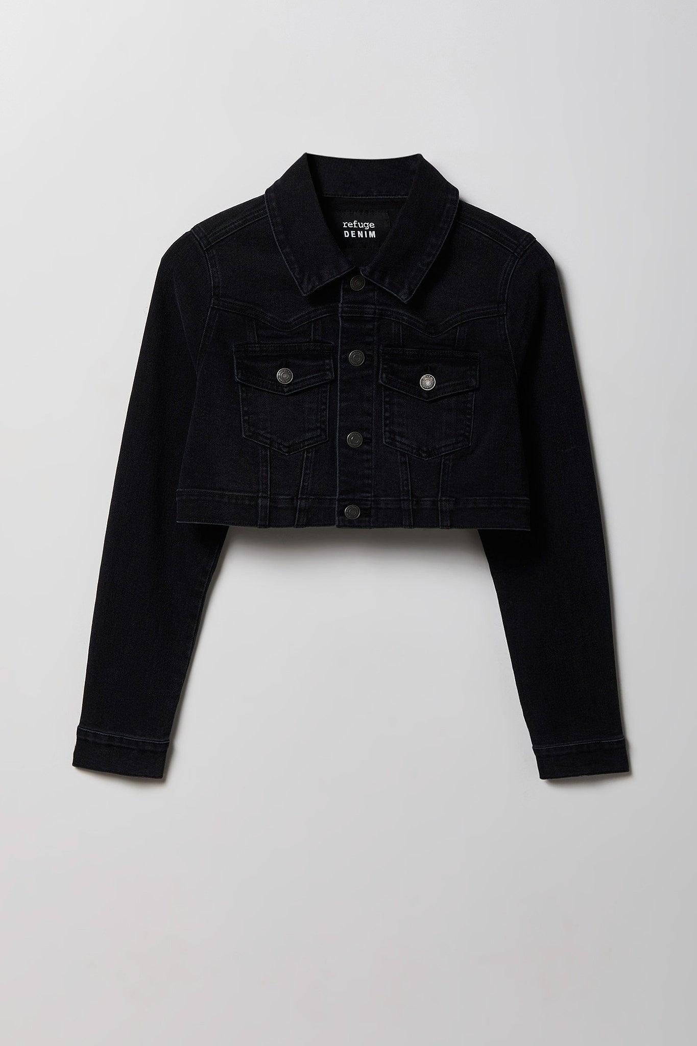 Classic Cropped Denim Jacket Female Product Image